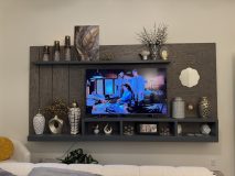 Red Oak TV Wall